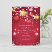 Uitnodiging kerstballen (Staand voorkant)