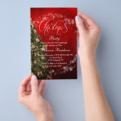 Uitnodiging kerstboomfeest flyer (Hand)