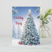 Uitnodiging kerstboomfeestdag (Staand voorkant)
