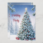 Uitnodiging kerstboomfeestdag (Voorkant / Achterkant)