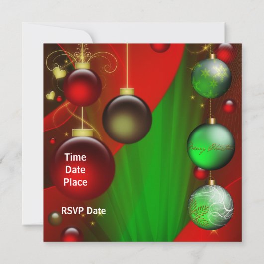 Uitnodiging kerstfeest (Achterkant)