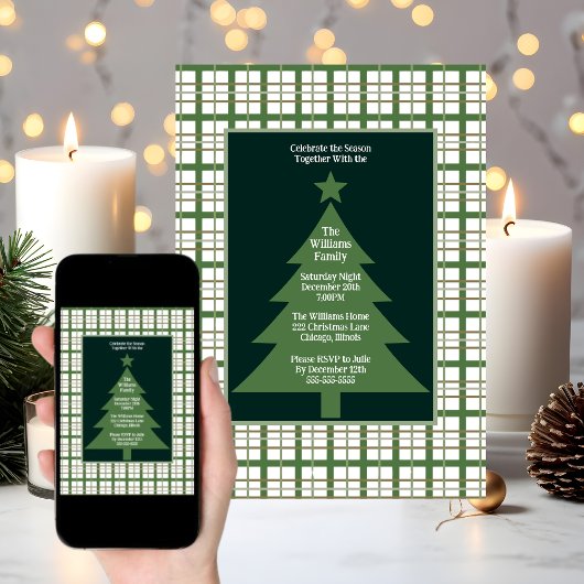 Uitnodiging kerstfeestdag feestdag