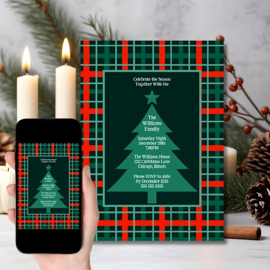 Uitnodiging kerstfeestdag feestdag