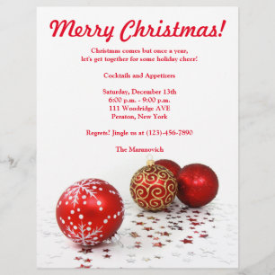 Uitnodiging kerstfeestdag flyer