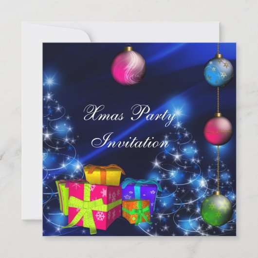 Uitnodiging Kerstmis Kerstfeest Boxes (Voorkant)