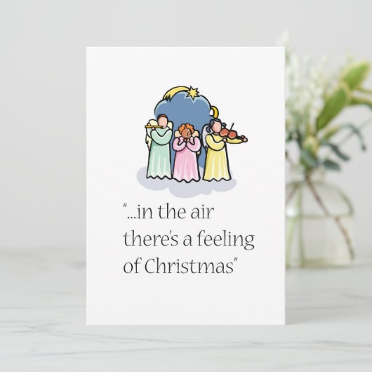 Uitnodiging Kerstmuziek Overweging Engelen (Staand voorkant)