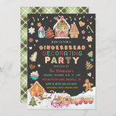 Uitnodiging kerstontbijtontbijt Decoratieve Partij (Voorkant / Achterkant)