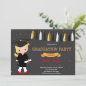 Uitnodiging kinder afstuderen voor de kleuterschoo (Staand voorkant)