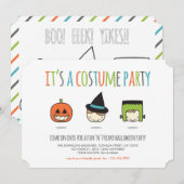 Uitnodiging Kinder Halloween Costume Party (Voorkant / Achterkant)