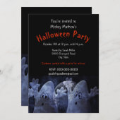 Uitnodiging Kinder Halloween Ghost Party (Voorkant / Achterkant)