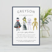 Uitnodiging Kinder partij Halloween (Staand voorkant)