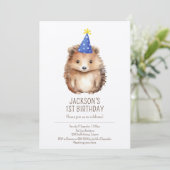 Uitnodiging kinderen verjaardag, eenvoudige schatt (Staand voorkant)