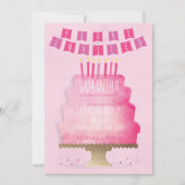 Uitnodiging Kinderverjaardag - Mooi Roze (Voorkant)