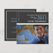 Uitnodiging Klassieke Graduation Party (Voorkant / Achterkant)