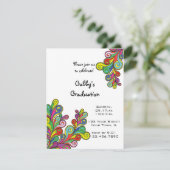 Uitnodiging kleurgolven GraduPartij (Staand voorkant)