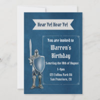 Uitnodiging Knight Birthday