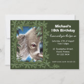 Uitnodiging Koala Birthday Party (Voorkant)