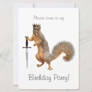 Uitnodiging koning Squirrel Birthday