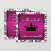 Uitnodiging koningin Bridal (Voorkant / Achterkant)