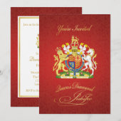 Uitnodiging koningin Elizabeth Elizabeth Diamond J (Voorkant / Achterkant)