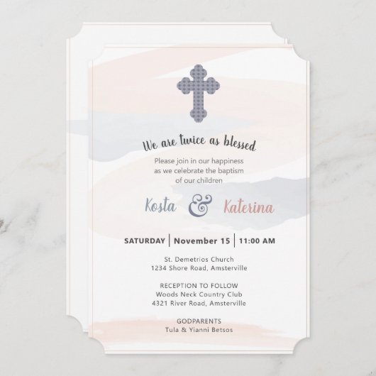 Uitnodiging Kosta & Katerina (Voorkant / Achterkant)