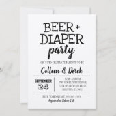 Uitnodiging Kraft Beer & Diaper Party (Voorkant)