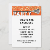 Uitnodiging Lacrosse Feestje (Voorkant)