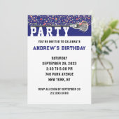 Uitnodiging Lacrosse Party (Staand voorkant)