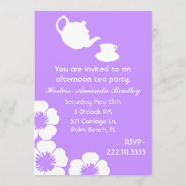 Uitnodiging Lavender Tea Party