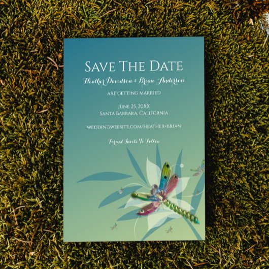 Uitnodiging Libelle Save The Date Trouwfeest