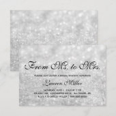 Uitnodiging - Lit Silver Glit Fab Mevrouw vrijgeze (Voorkant / Achterkant)