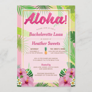 Uitnodiging Luau Bachelorette