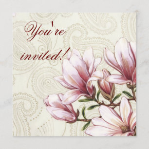 Uitnodiging Magnolia en Paisley Birthday
