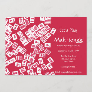 Uitnodiging Mah-Jongg Game Party