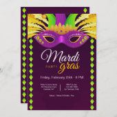Uitnodiging Mardi Gras (Voorkant / Achterkant)