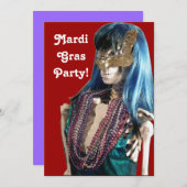 Uitnodiging Mardi Gras (Voorkant / Achterkant)