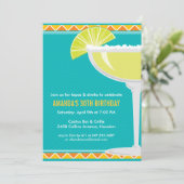 Uitnodiging Margarita Party (Staand voorkant)