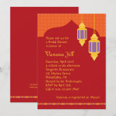 Uitnodiging Marokkaanse lantaarns-balswerper (Voorkant / Achterkant)