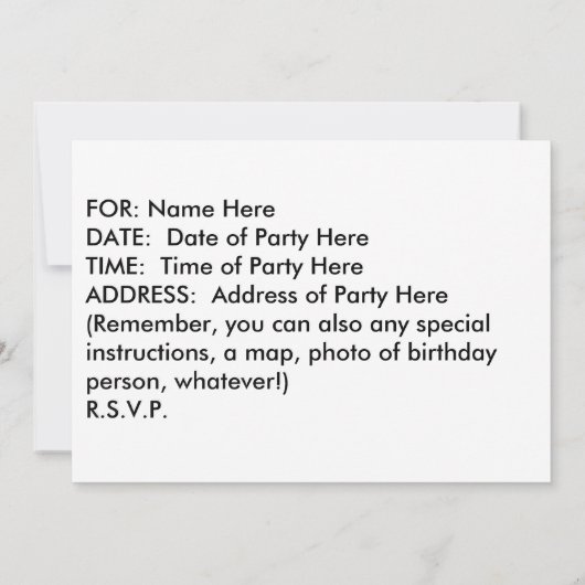 Uitnodiging - Martinis Going, Going, GONE (Achterkant)