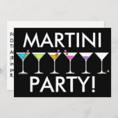 Uitnodiging - Martinis Going, Going, GONE (Voorkant / Achterkant)