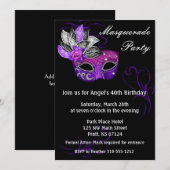 Uitnodiging Masquerade Feest (Voorkant / Achterkant)