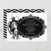 Uitnodiging Masquerade Halloween Costume Party (Voorkant / Achterkant)