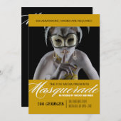 Uitnodiging Masquerade Party (Voorkant / Achterkant)