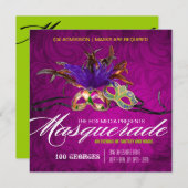 Uitnodiging Masquerade Party (Voorkant / Achterkant)