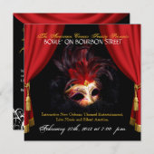 Uitnodiging Masquerade Party (Voorkant / Achterkant)