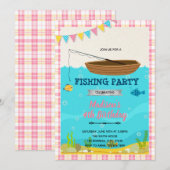 Uitnodiging meisje vist (Voorkant / Achterkant)