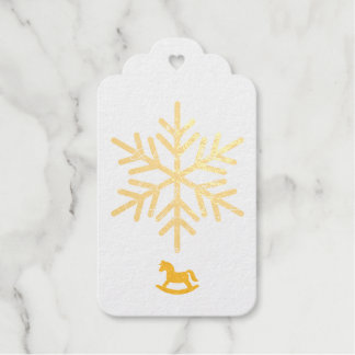 Uitnodiging met folie cadeaulabels