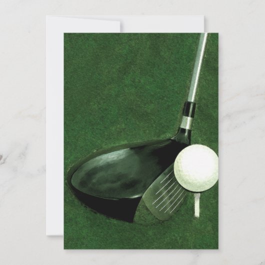 Uitnodiging met golf-thema (Voorkant)