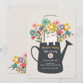 Uitnodiging met kat in gieter (Voorkant / Achterkant)