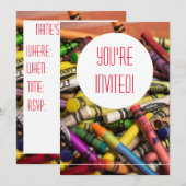 Uitnodiging met kleurpotlood (Voorkant / Achterkant)